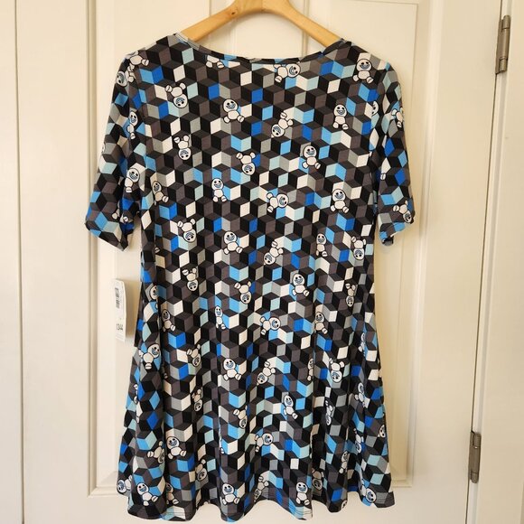 Disney Snowgies Frozen Fever Geometric Print Swing Tunic Top Tee Cute Large - Picture 2 of 11